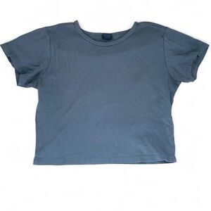 John Galt Brandy Melville Green Grey Crop Top